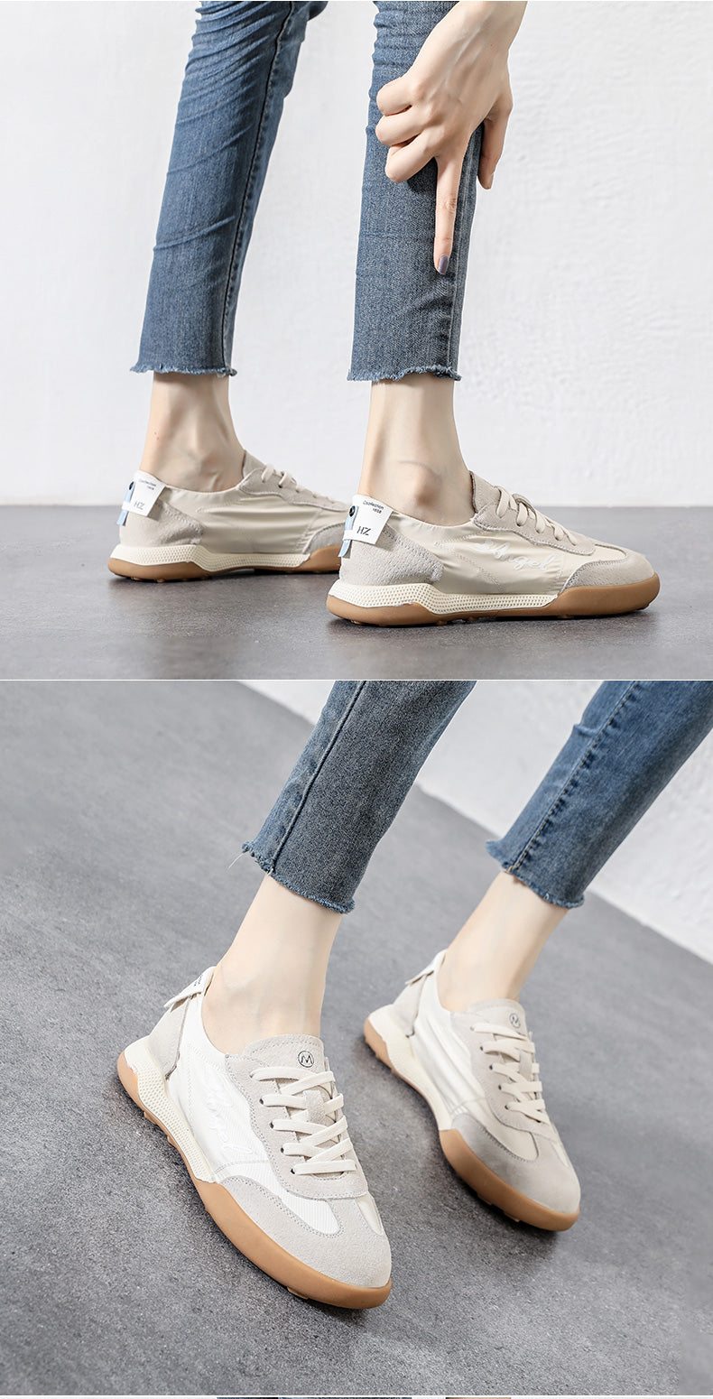 Women's Canvas Forrest Gump Shoes - Soft-Sole Breathable White Casual Sneakers