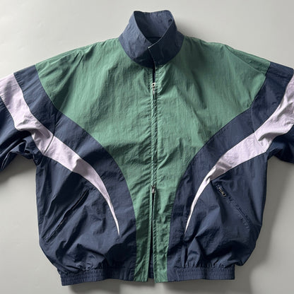 80s Retro Color-Block Mountain Jacket - Stand Collar Outdoor Coat