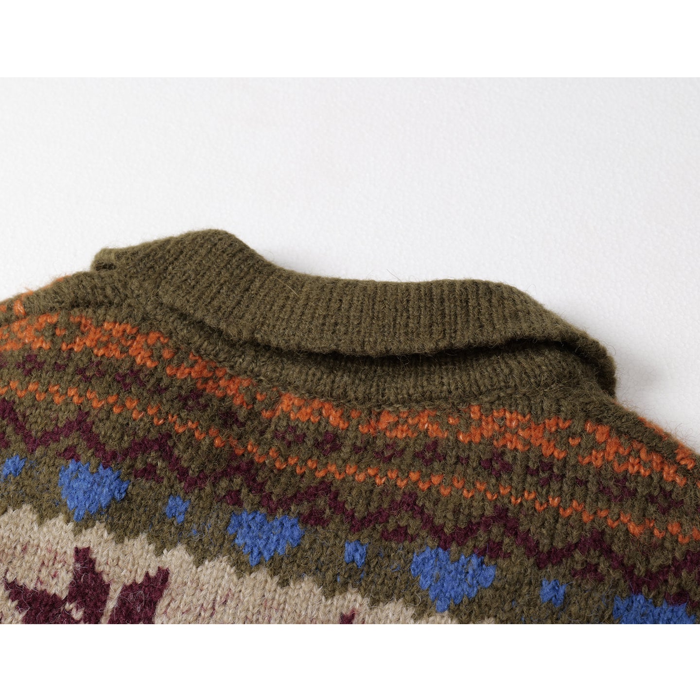 Fairland Henley-Collar Wool Blend Pullover – Heavy Vintage Knit (Unisex)