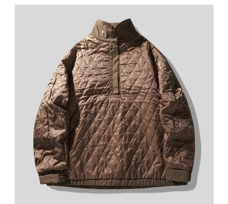 Mountain-Style Vintage Coffee-Brown Workwear Jacket – Casual Cotton Coat (Unisex)