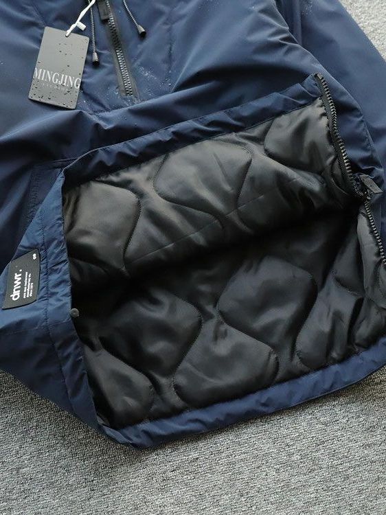 Unisex Outdoor Cotton Jacket - Export Spain Windproof Water-Resistant Hooded Loose Casual Coat