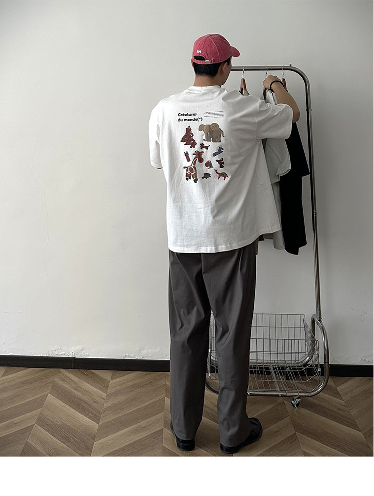 Animal Nature Life Theme Loose Fit Short Sleeve T-Shirt