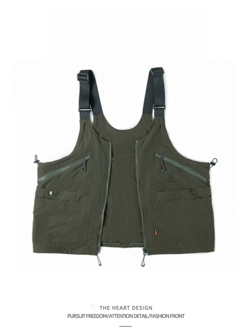 Unisex American Retro Multi-Pocket Vest – Functional Workwear with Convertible Backpack Design