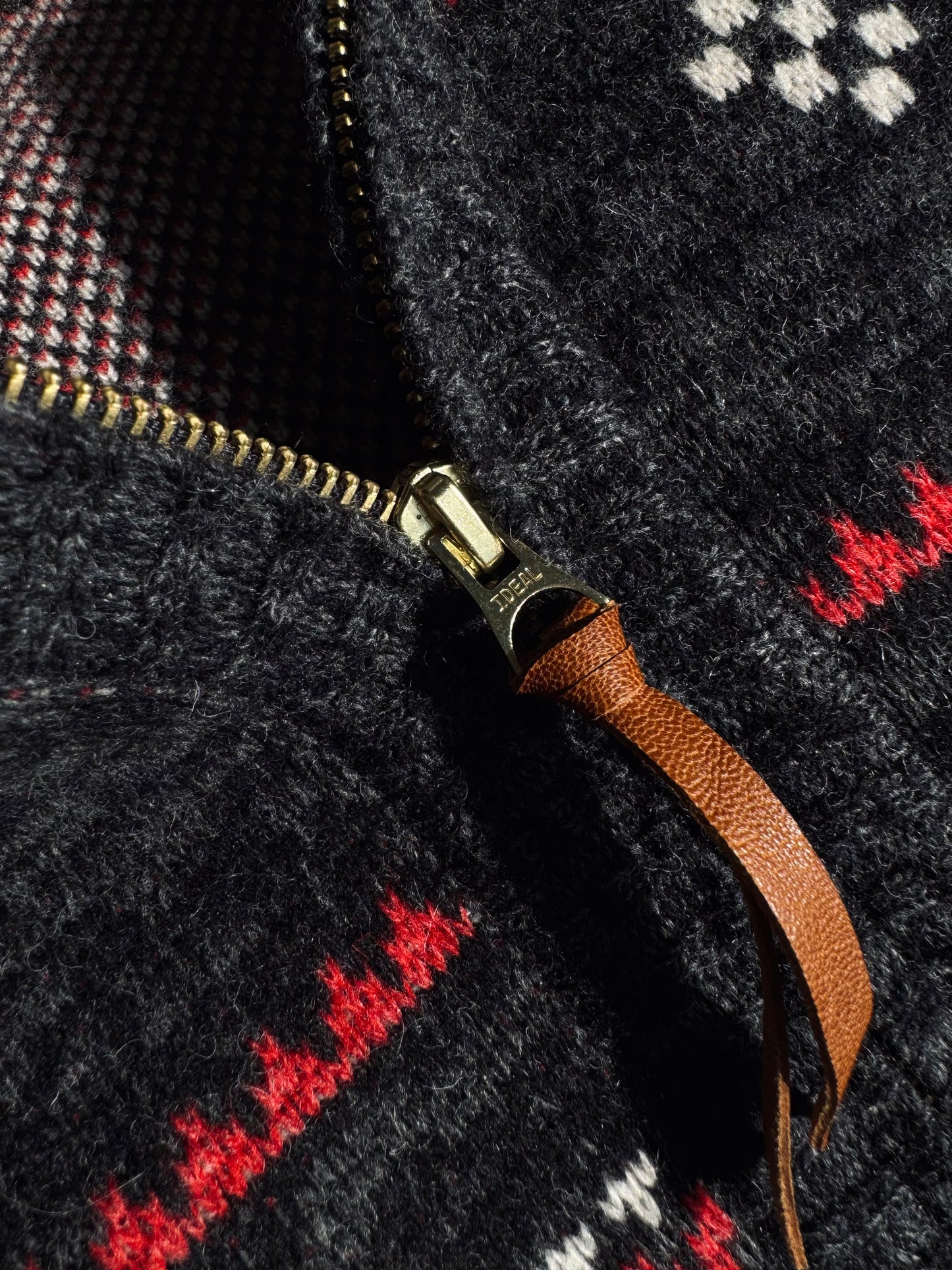 RRL Motorcycle Club Jacquard Cardigan – Heavy Retro Green Knit (Unisex)