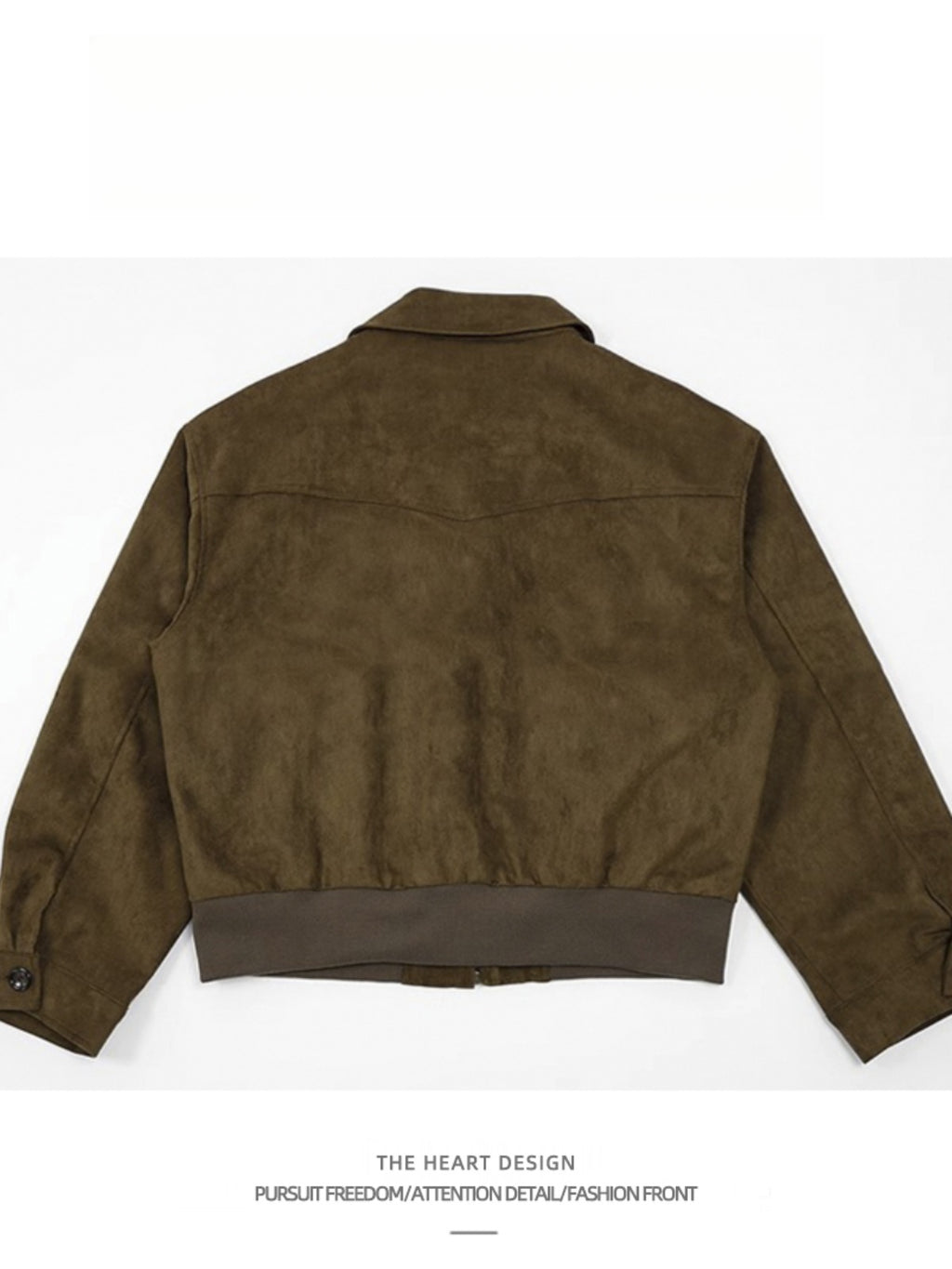 Autumn Winter Retro High Street Suede Short Jacket Men Thickened Stylish Versatile Motorcycle Lapel Flight Casual Jacket