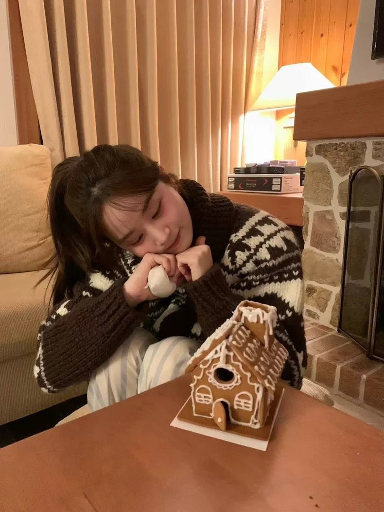 Hand‑Knitted Thick‑Yarn Loose Pullover Sweater – Lazy Style 2025 Autumn (Women)