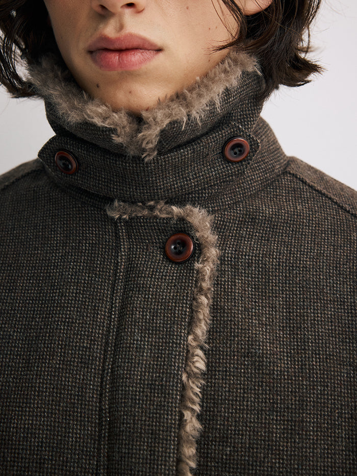 Coke Life Carpem Unisex Winter Cotton Jacket - Japanese Casual Retro Wool Collar Short Coat