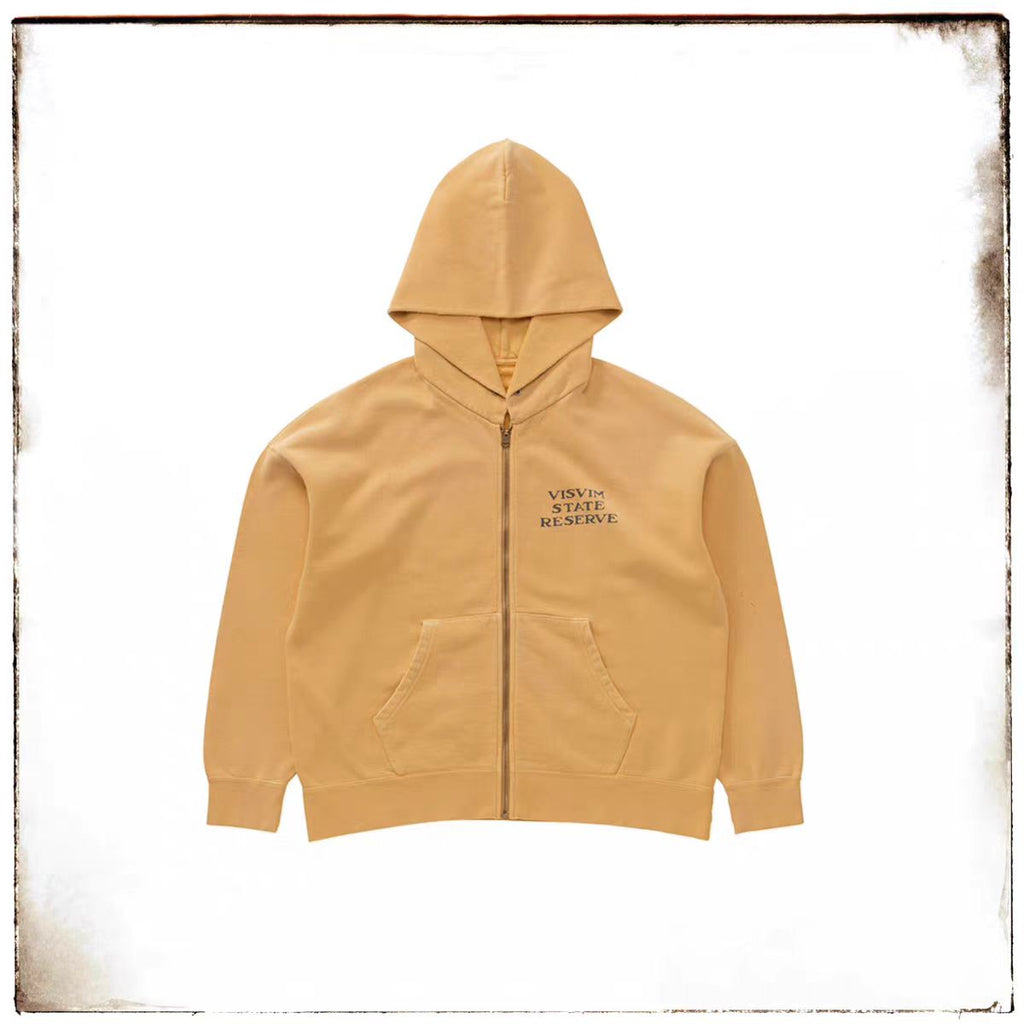 Japanese Trend All-Cotton Washed Vintage Distressed Zipper Hoodie