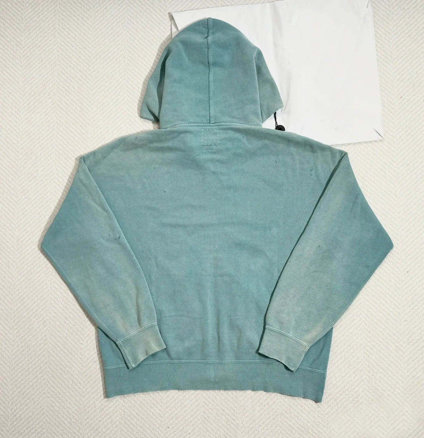 Japanese Trend All-Cotton Washed Vintage Distressed Zipper Hoodie