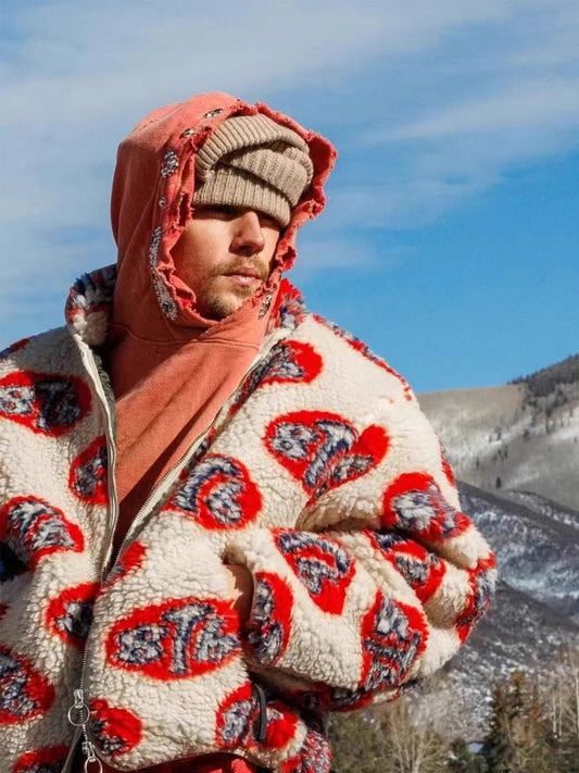 KAPITAL Lamb-Wool 8T6 Pattern Jacket – Japanese Retro Unisex