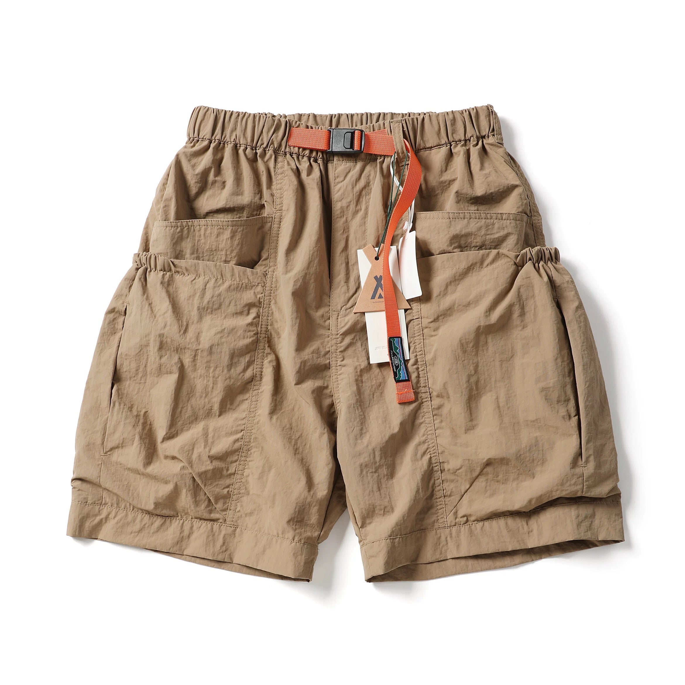 Japanese Retro Large Cargo Shorts Multi-Pocket Unisex Loose Straight