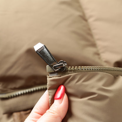 Men's Plus Size Export Overstock Puffer Jacket - High-Puff Hooded Thickened White Duck Down Coat