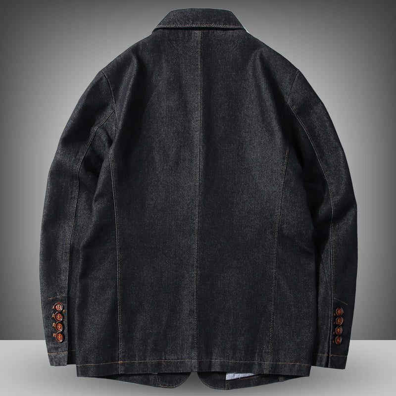 European Heavyweight Denim Workwear Blazer - Motorcycle Jacket (Men)