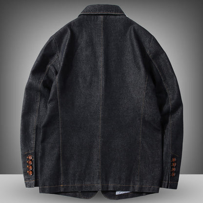 European Heavyweight Denim Workwear Blazer - Motorcycle Jacket (Men)