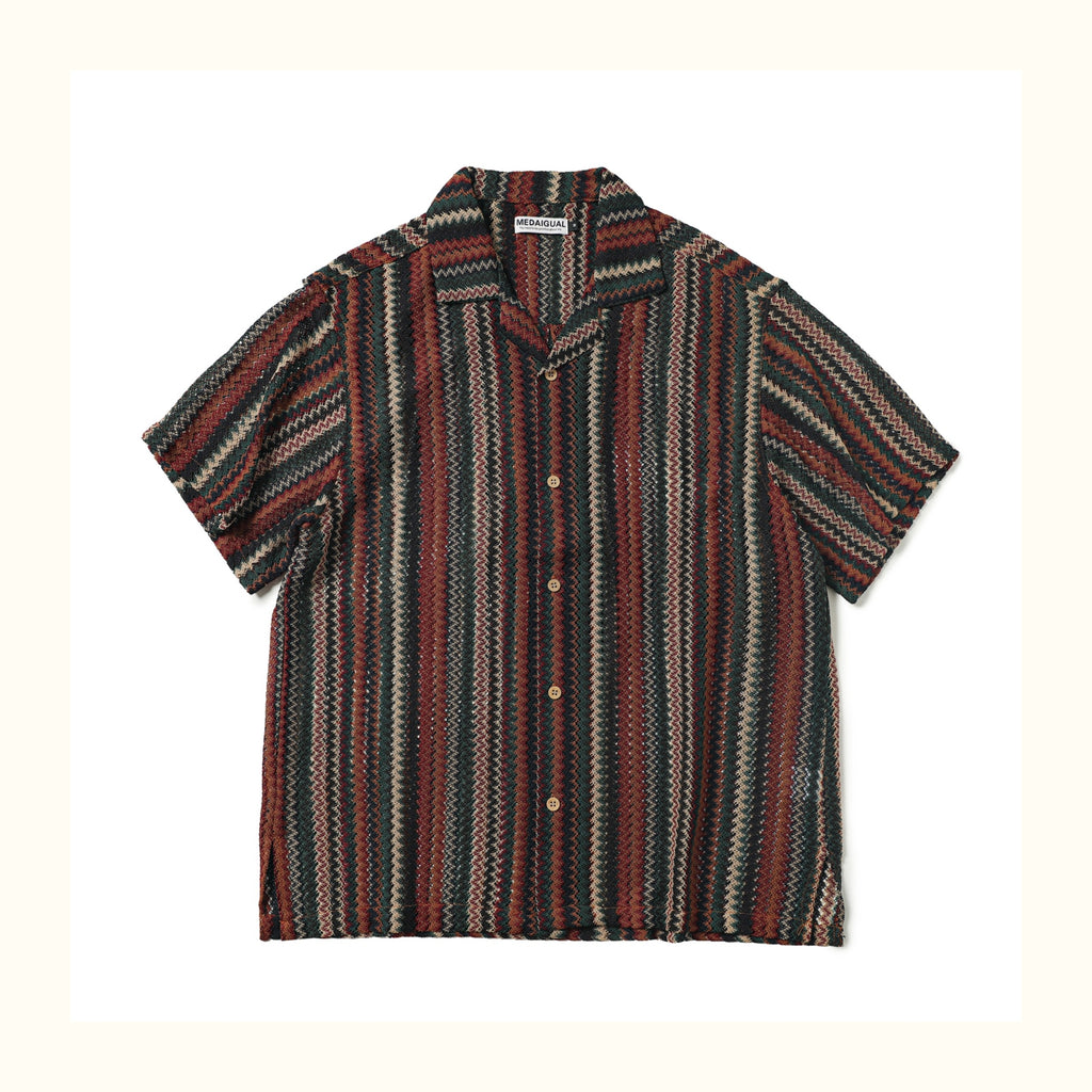 Loose Fit Japanese Style Summer Breathable Hollow Out Casual Shirt