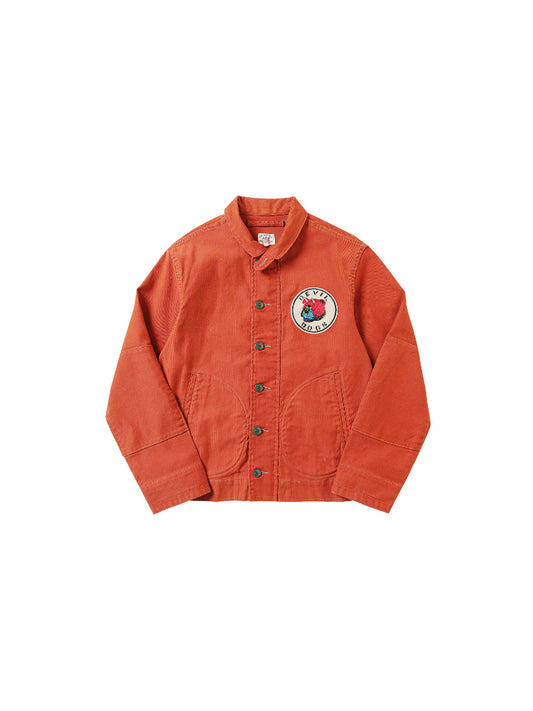Heavy Washed Vintage N1 Deck Jacket Jungle Cloth Hellhound Jacket Turn-down Collar Retro Khaki