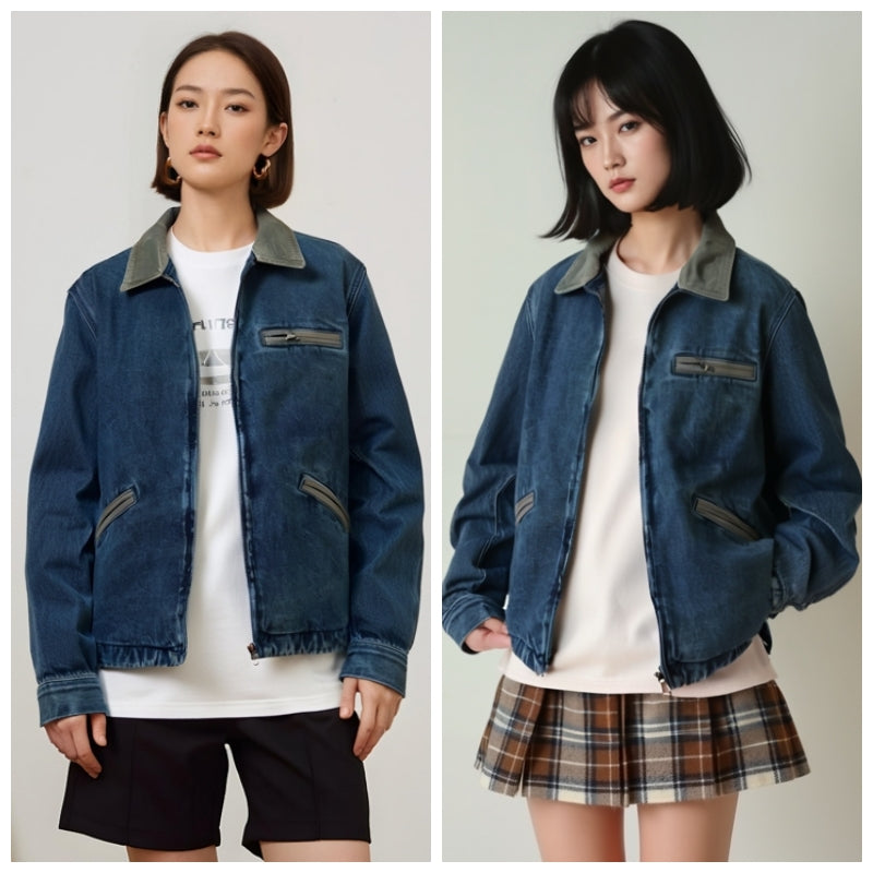 Carhartt Retro Tough Guy Detroit Denim Workwear Jacket – Loose American Vintage Lapel