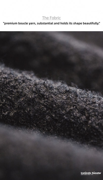 Madden Workwear Retro Icelandic Fair Isle Wool Sweater – Crew Neck, Autumn Weight (Men)