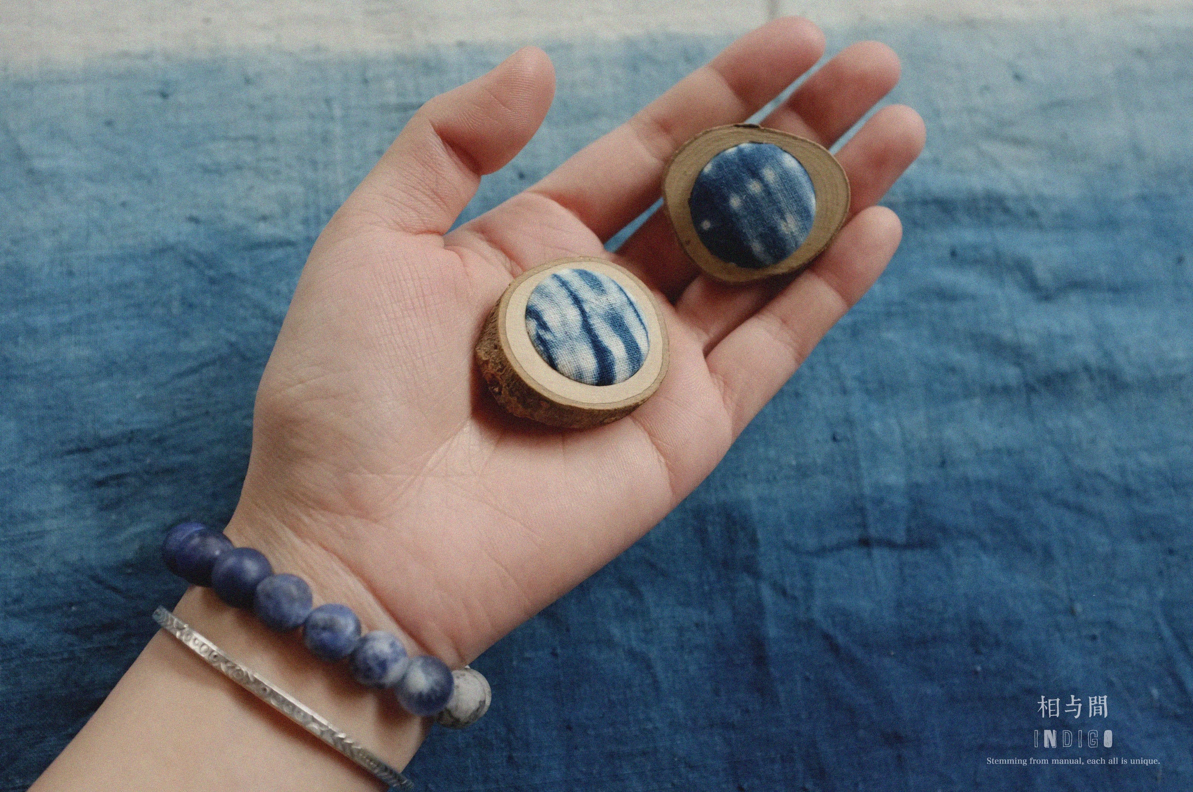 Original Planet Blue Vein Stone Bracelet Gradient Matte Stone Couple Artistic Mountain Sea Natural Bracelet