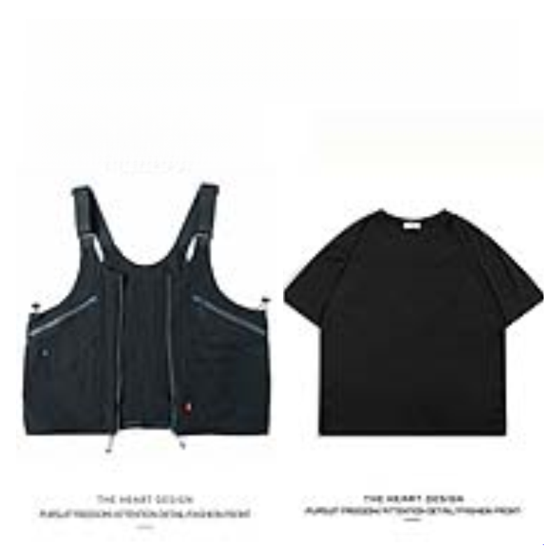 Unisex American Retro Multi-Pocket Vest – Functional Workwear with Convertible Backpack Design