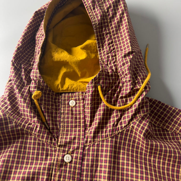 Mountain Style Camping Outdoor Jacket Spring Summer New Hooded Plaid Loose Casual Yarn-Dyed Men's Coat Top