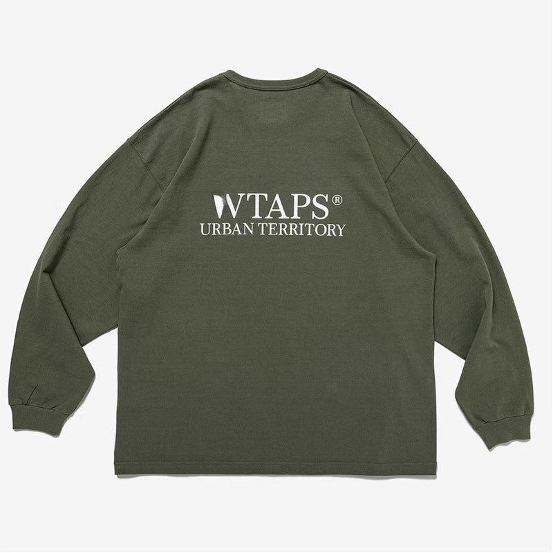 Japanese Style Heavy Cotton Crew Neck Long Sleeve T-Shirt 2023 New Base Shirt Letter