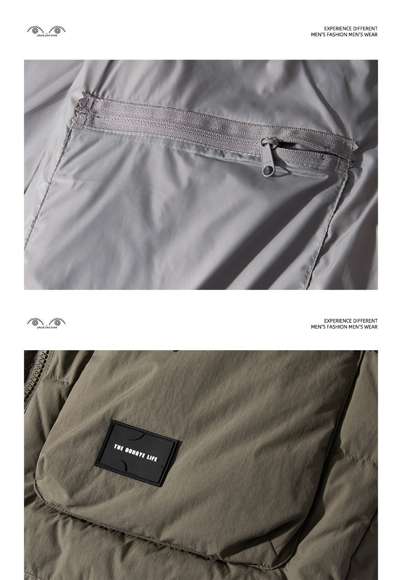 Mountain-Style Caramel 90% Duck-Down Vest – Warm Workwear Insulated (Unisex)