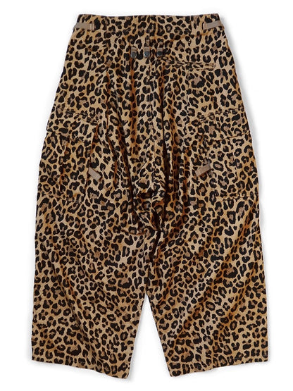 25AW Japanese Retro Casual Leopard Print Cargo Paratrooper Pants Casual Long Pants