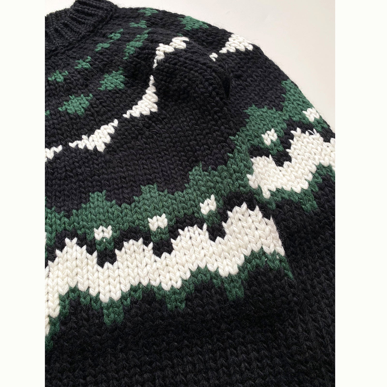 Pure Wool Heavy-Knits Fair Isle Sweater – Retro “Ferris-Wheel” Crew-Neck (Unisex)