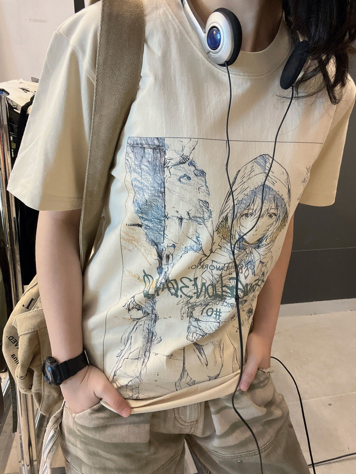 260G Heavyweight! Graffiti Creative Versatile Short Sleeve T-Shirt High-End Feel Unisex Loose Fit
