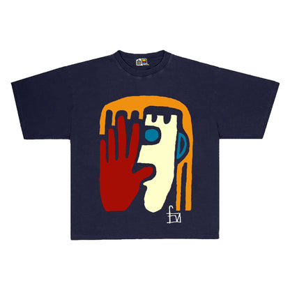 All-Nature Artist Abstract Tee – Unisex Short-Sleeve Hip-Hop High Street Fashion