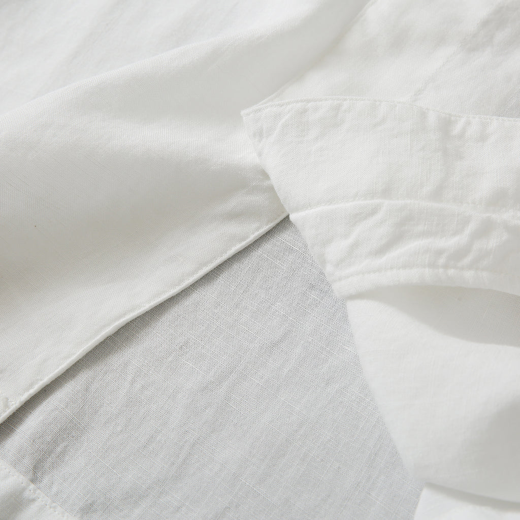 Cool Antibacterial Linen/Lyocell Men's Summer Turn-down Collar Loose Casual Short Sleeve Shirt Top