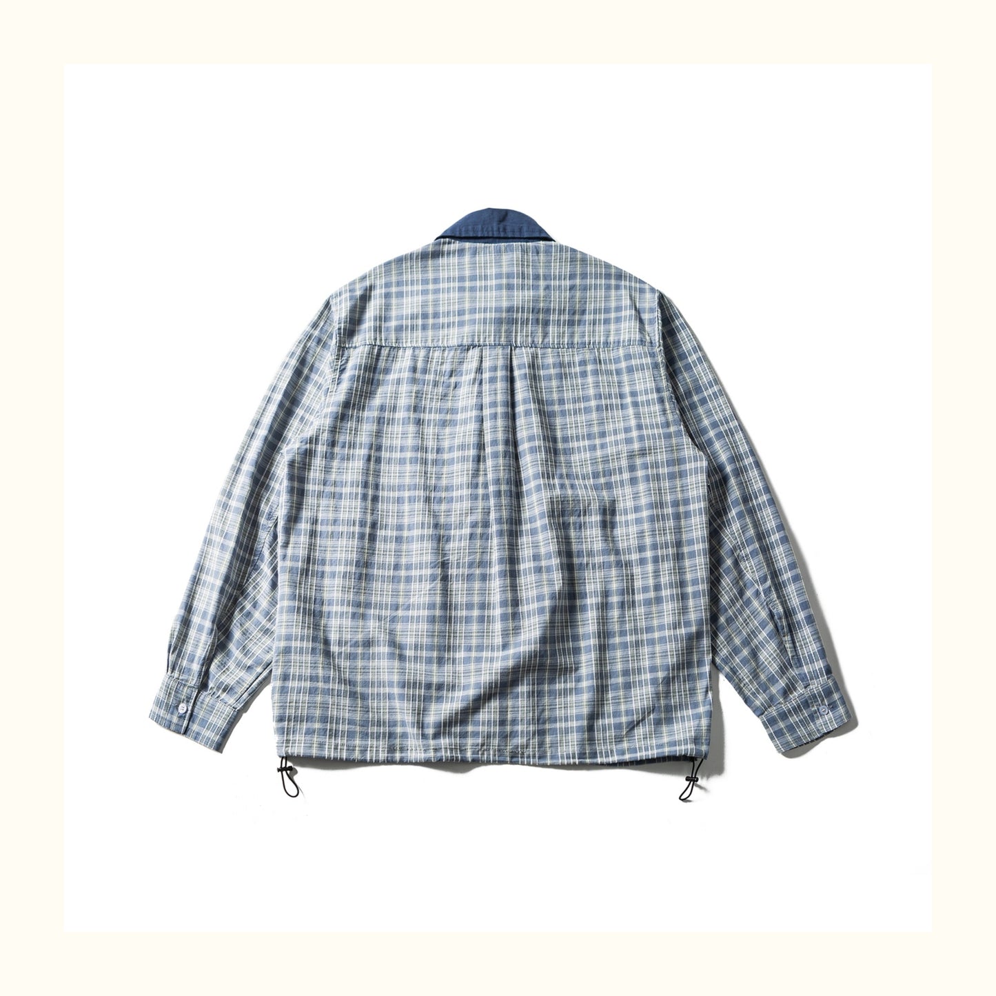 American Retro Workwear Plaid Shirt – Loose Zip-Pocket, Turn-Down Collar (Unisex)