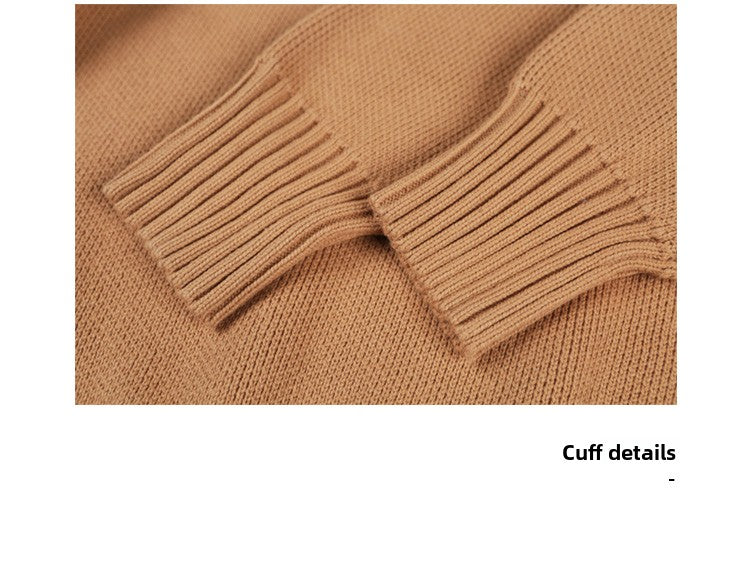 MEDRIA Autumn Winter Trendy Brand Street New Casual Warm Sweater Men Thick Loose Round Neck Couple Knitted Sweater