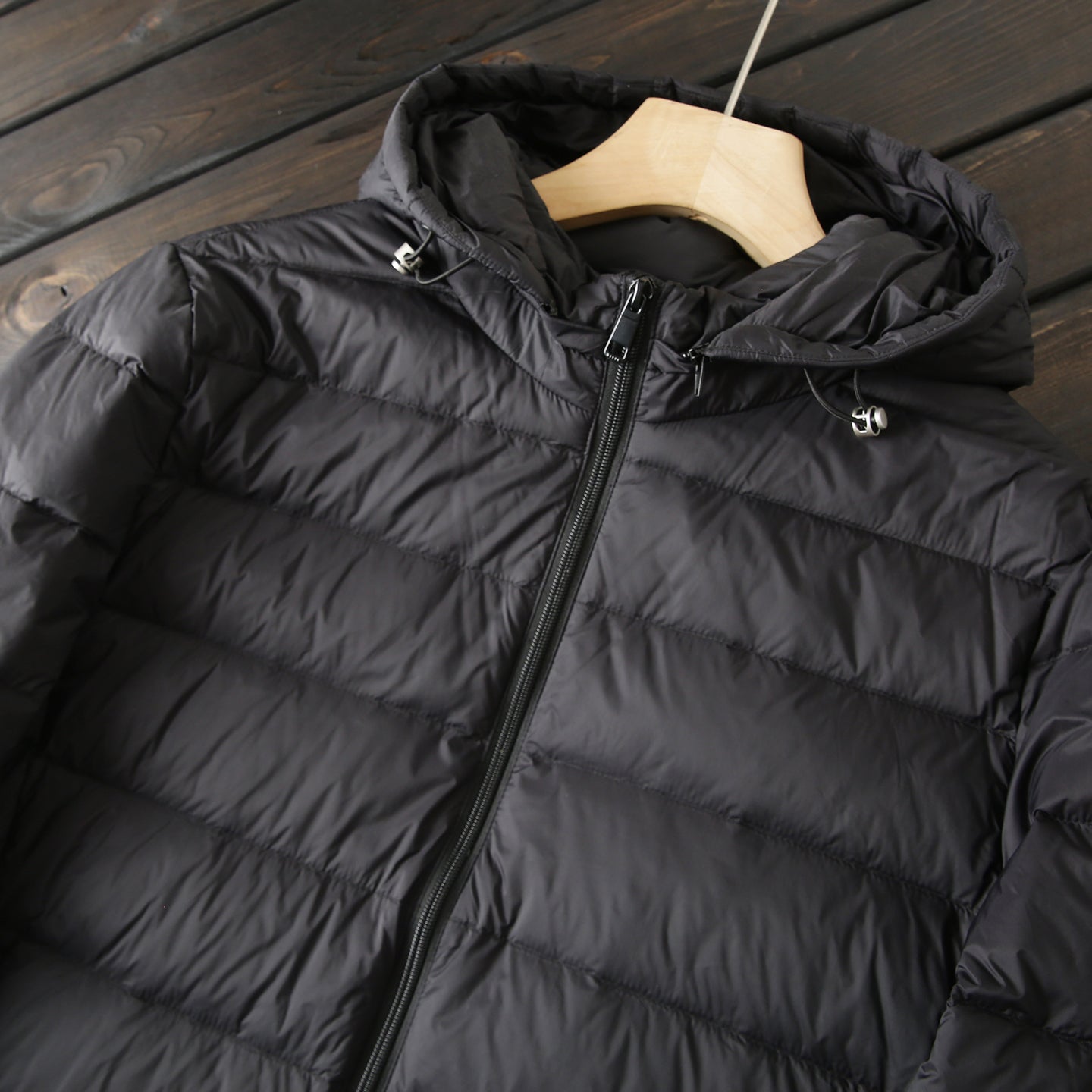 Men's Export Overstock Lightweight Hooded Down Jacket - Autumn Winter Warm Short Cold-Proof Coat