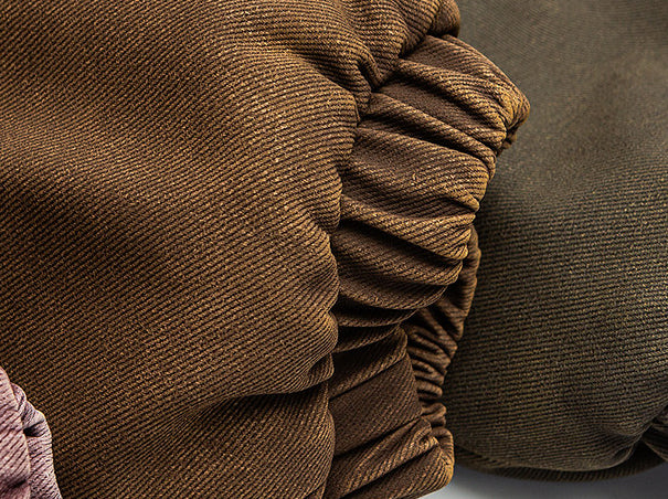 Heavy-Duty Washed Vintage Cotton Jacket - Lambswool Lined Stand Collar Coat (Men)