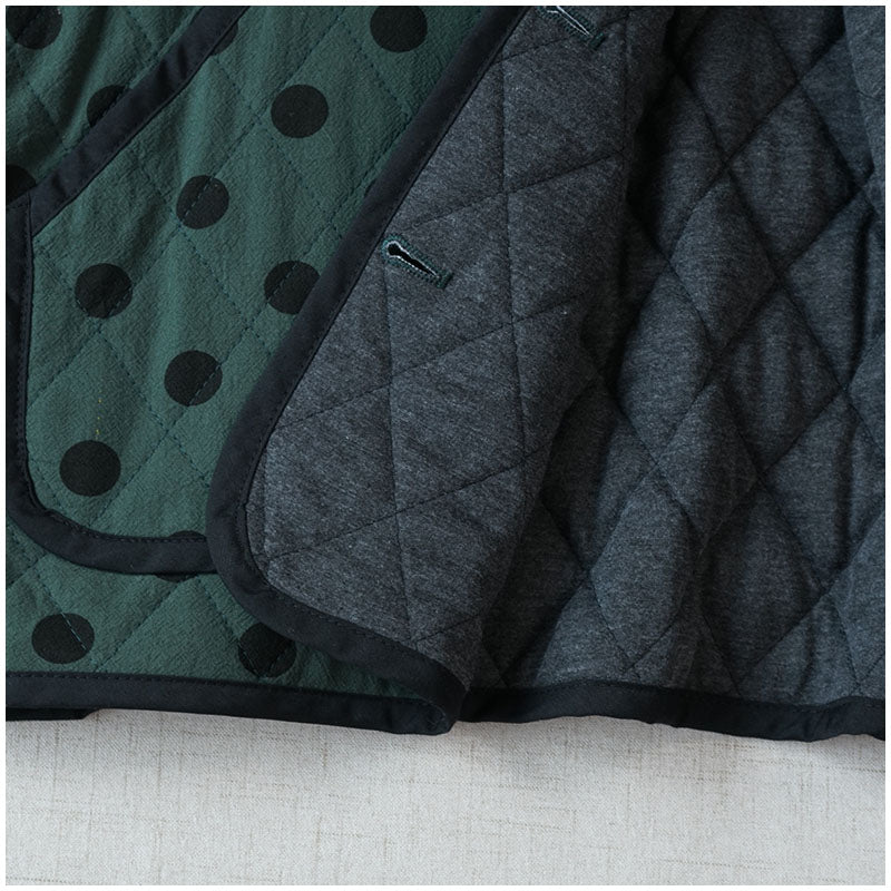 Quilted Cotton Padded Vest — Retro Single-Breasted Sleeveless Outerwear for Autumn/Winter