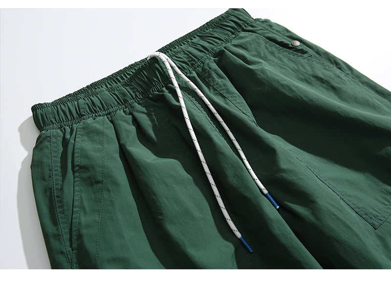 Unisex Japanese Style Summer Cargo Pants - Thin Quick-Dry Breathable Loose Paratrooper Pants