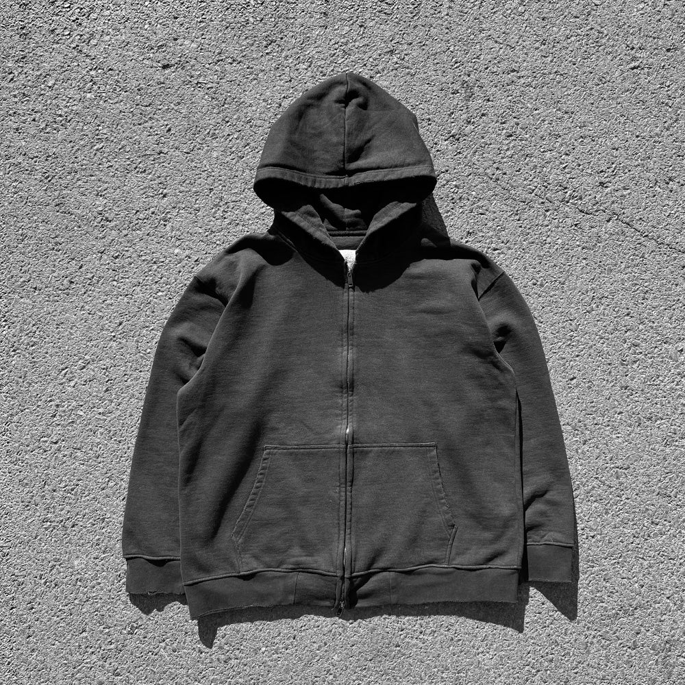 Heavyweight 450g Solid Color Vintage Zipper Cardigan Jacket