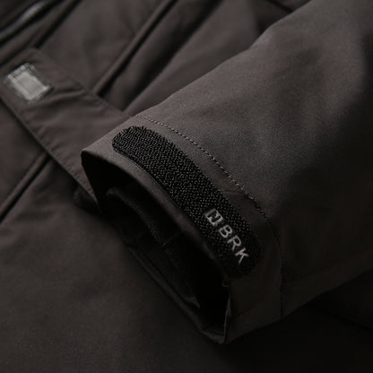 Men's Plus Size Workwear Down Jacket - Export Factory Cut Label Hooded Mid-Length Winter Coat