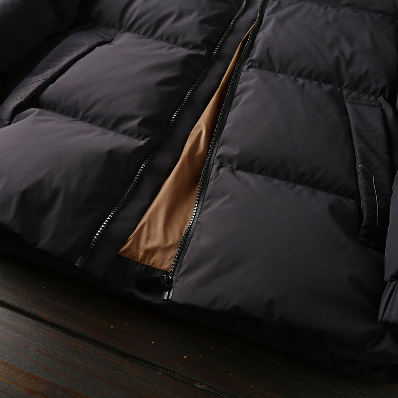 Men's Plus Size Export Overstock Puffer Jacket - High-Puff Hooded Thickened White Duck Down Coat