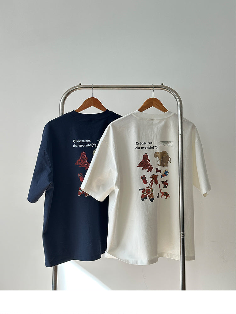 Animal Nature Life Theme Loose Fit Short Sleeve T-Shirt