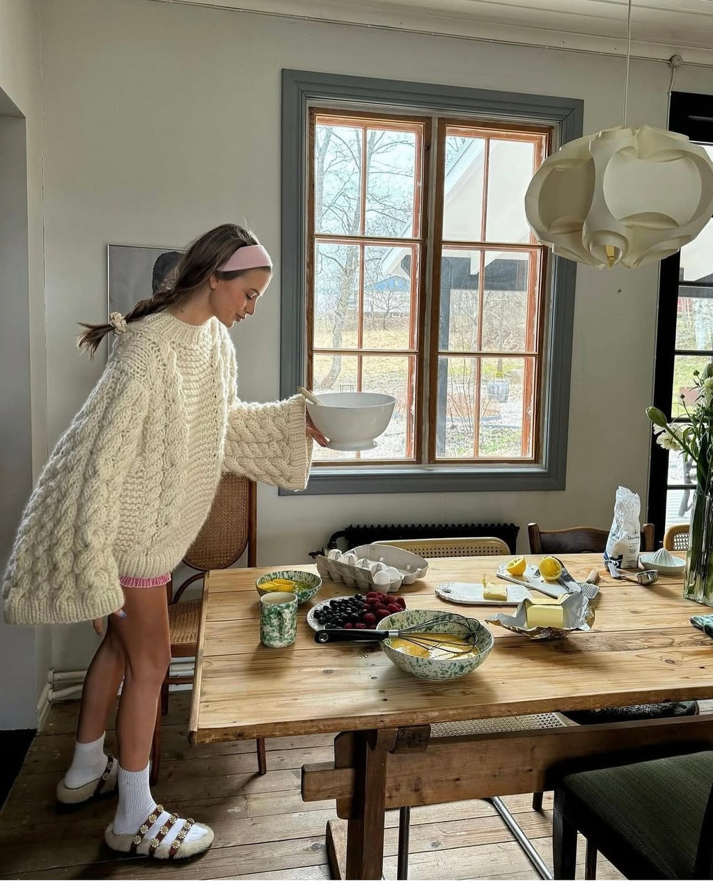 Hand-Knitted Thick-Yarn Lazy Style Loose Pullover Sweater – 2025 Autumn New (Women)