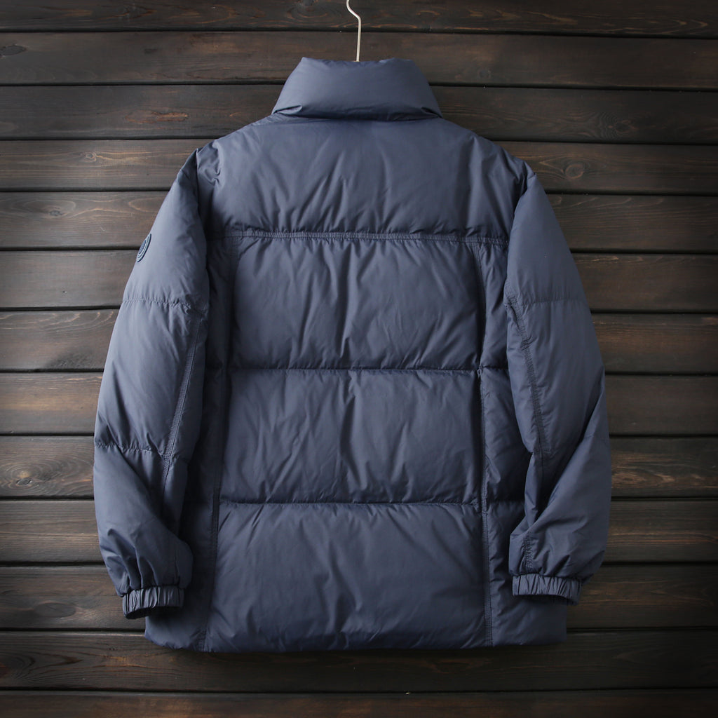 Lightweight 600 Fill Down Puffer Jacket – Stand-Collar Thickened Warm (Men & Unisex)