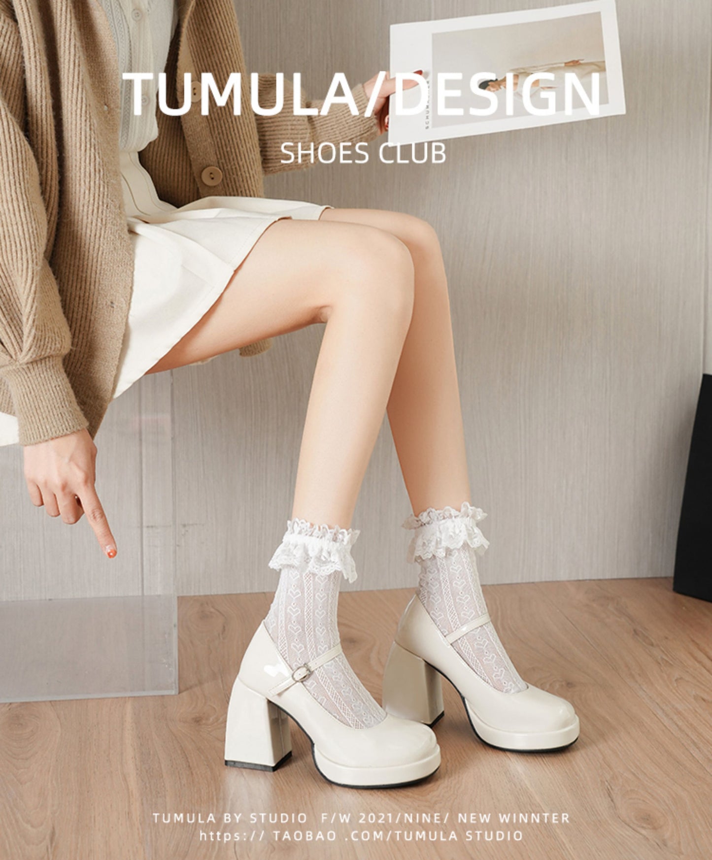 Women's French Style Mary Jane Wedding Shoes - Waterproof Platform Chunky Heel Elegant Bridesmaid Shoes