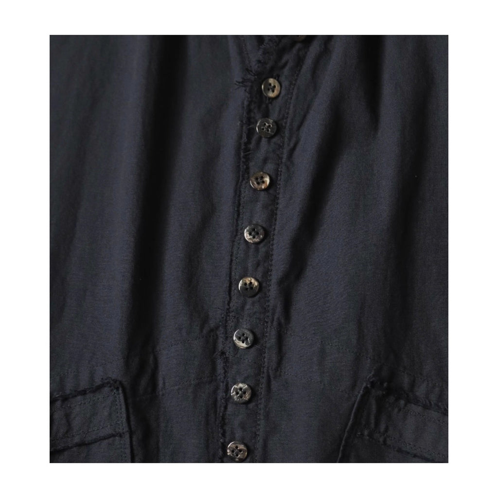 25AW Kapital Kazuhiro Hirata Cotton-Linen Shirt – Double Pocket, Irregular Button, Loose Japanese Streetwear