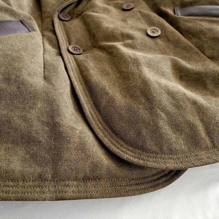 Thickened Washed Cowhide Lapel Double-Breasted Coat – Oversized Unisex – Japanese vintage | fall outfits 2026 | fall winter outfits | classy winter outfits | lazy comfy outfits | japanese streetwear | vintage workwear | yamalin clothes | Yamalinclothes