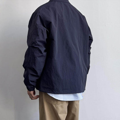 Japanese Retro Lapel Coach Cargo Jacket – Loose Fit Solid Color Men’s Spring Autumn – Japanese vintage | yamalin clothes | Yamalinclothes