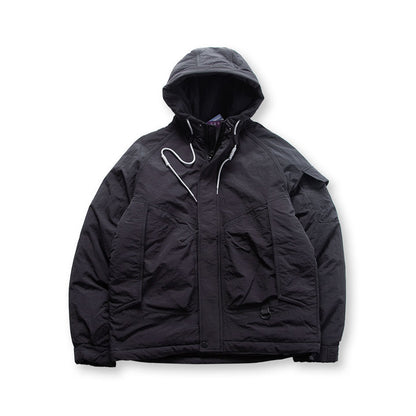 Hooded Down Jacket – Drawstring Multi Pocket | Yamalinclothes