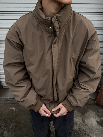 Duck Down Jacket – Stand Collar & Ribbed Hem | Yamalinclothes